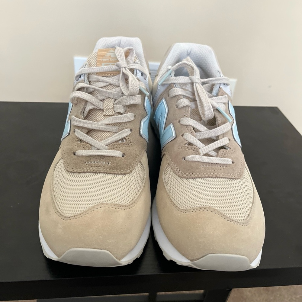 Size 11.5 New Balance 574 Retro Surf Hemp Biege Comfort Mens Rare Classic CLEAN - Picture 2 of 12